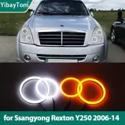 Halo Ring DRL LED Angel Eye Kit For Ssangyong Rexton Y250 2006-2014 White Yellow