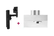 Atdec AWMS-4640 Single 18" Monitor Arm on 15.7" Post and Bolt-Through Desk Fixing, Black