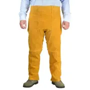 Leather Welding Apron Nylon Buckle Splash Proof Heat Resistant Maximum Coverage