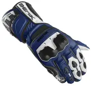 Berik Track Plus Motorcycle Gloves, black-white-blue, Size XS for Men Black White Blue