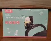 Stroller Wheelchair Bike Cart 2 N 1 Phone & Cup Holder Blue Universal Fit New