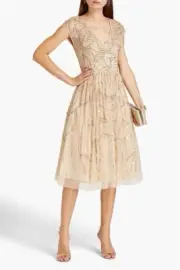 AIDAN MATTOX Elegant Sequined Cocktail Dress Size 14 NWT
