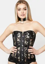 [Daisy Corsets] Lavish Sheer Lace Over Bust Corset