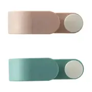 2Pcs Mop Hanger Hook Self Adhesive Broom Hanger Bathroom Mop Storage Organizer