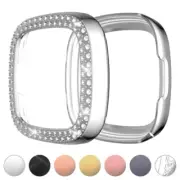 StrapsCo TPU Protective Case with two rows of Rhinestones for Fitbit Versa 3