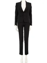 Black Wool Blazer & Trousers Suit