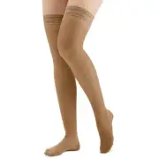 Thigh High Compression Stockings, Firm (20-30 mmHG), Closed Toe - Made in USA