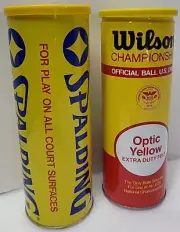 Wilson Optic Yellow Spalding Championship Grade Tennis Balls Vintage 1985 Sealed
