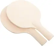 SUPVOX 2pcs DIY Pong Paddle Base Wooden Material Kids Table Tennis Training Toy Compact Lightweight