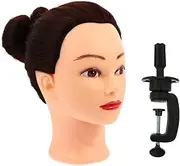 Vaguelly Mannequin Head for Hairdresser Training Cosmetology Practice Doll with Synthetic Hair for Students and Personal Use for Braiding and Styling Skills