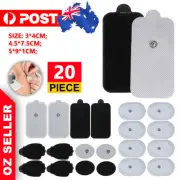 20X Snap Electrodes Pads Reusable Self Adhesive Tens Pads Replacement BAN
