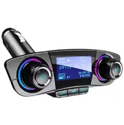 Car Wireless Bluetooth FM Transmitter MP3 Player 1.3in LED Screen W/2 USB Charge