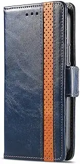 [YukeTop] Case for Samsung Galaxy A70, PU Leather Flip Folio Wallet Cover, with Card Slots, Case Cover for Samsung Galaxy A70.(Blue)