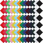 [Newcotte] Solid Colors Plain Cotton Bandanas Bulk Unisex Multifunctional Headband Scarf Neckerchief Women Men, 14 Colors