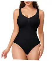 Backless Shapewear Bodysuits for Women Tummy Control Shapewear Medium Black