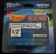 Brother P-touch TZe-231 2PK Laminated Label Maker Tape Genuine Sealed