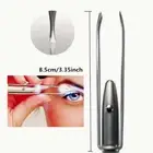Eyebrow Eyelash Tweezer With Built-In LED Light Hair Removal Makeup Tweezers