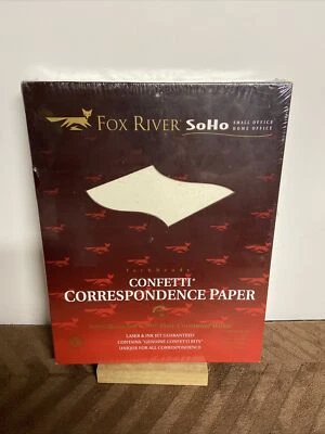 Confetti Correspondence Paper ~ Fox River SoHo ~ Stationary 200 Sheets ~ New