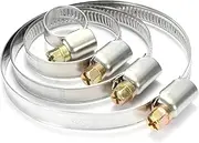 Hose Clips Adjustable, 5Pcs/Set Pipe Clamps Genuine Fuel Hose Pipe Clamps Worm Drive Durable Anti-oxidation durable(12 20mm)