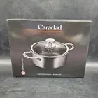 Caraclad Hex 4Qt Dutch Oven Glass Lid Stainless Aluminum Core NonStick Cool Grip