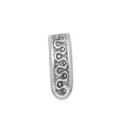 Art Deco Antique Silver Plated Fancy Scroll Ice Pick Pinch Pendant Bail 14x13mm