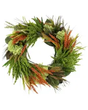 Creative Displays 26in Traditional Fall Wreath with Heather & Hydrangeas