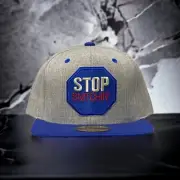 NEW Capn On Melrose No Snitching 2 Tone SnapBack Hat Mens Adjustable Flat Cap