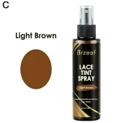 100ml Spray For Closures Frontals& Lace Wigs Lace SprayTint HeadcoverLight Brown