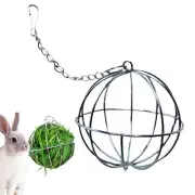 1*Pet Hay Manger Dish Food Feeder Grass Rack Ball for Rabbit Guinea Pig Hamster