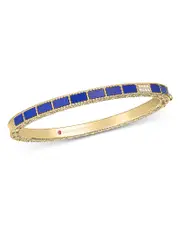 Roberto Coin 18K Yellow Gold Mosaic Lapis & Diamond Bangle Bracelet