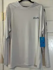 Bimini Bay HOOK'M Fishing Shirt Men’s L Large Long Sleeve Upf 50 Solarguard UV