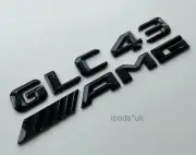 NEW MERCEDES BENZ GLC43 AMG REAR BOOT BACK GLOSS BLACK BADGES