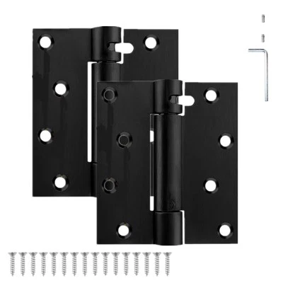 Self Closing Door Hinge, 5 inches,Auto Closing Spring Hinge with Adjustable T...