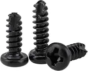 120/125/130/150pcs M2.3 * 5/6/8-12mm Black Round Cross Tail Self-Tapping, Slotting, B-Type Tail Self-Tapping Screws(8mm130PCS)