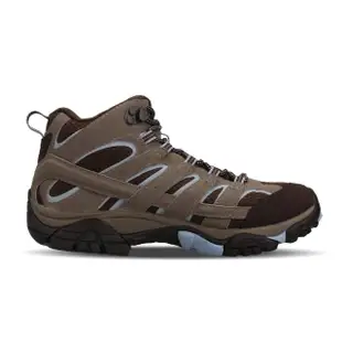 【MERRELL】戶外鞋 Moab 2 Mid GTX 運動 女鞋 登山 越野 耐磨 黃金大底 防水 中筒 灰 棕(ML99796)