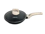 CAROTE Nonstick 8” Frying Pan Skillet Non Stick Granite Fry Pan w/ Glass Lid