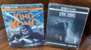 King Kong 1976 + King Kong 2005 4K Steelbooks-w/PROTECTIVE SLEEVES-NEW-Free S&H!