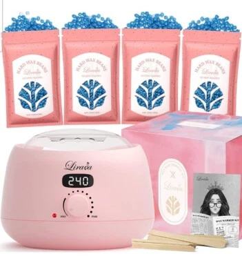 Digital Wax Warmer Kit for Hair Removal, Waxing Kit for Women Men, At Home Hard