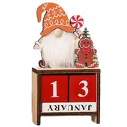 Portable Calendar Ornament Decorative Santa Design Christmas Calendar Ornament-Gingerbread Man