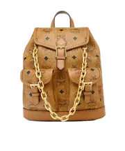 MCM Aren Drawstring Mini Backpack One size cognac