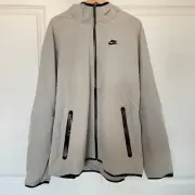 Nike Tech Woven Full Zip Windbreaker Lined Jacket DQ4340-016 Mens XL-TALL Gray