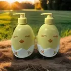 2 PACK LEMON TART SCENTED HAND SOAP BABY CHICK DISPENSER~MAISON DE BASE~EASTER