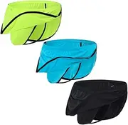 [ZONBAILON] Men's Boxers, G-string Backed Pouch Thongs with Skirting, Sexy Sleep Shorts Silky Pajama Underwear, Split Side