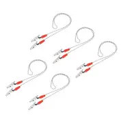 Napkin Chains, 22" 5Pcs Alloy Neck Bib Holder Chain Sun Hat Strap Lanyard, Red