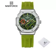 NAVIFORCE Quartz Sport Watch 38mm 3 Bar Calendar Water Resistant LIGHT GREEN