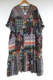 Taking Shape Dress 24 Womens TS Midi Stick on Gems Drawstring Waist with Beads