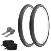 PRO+ Bicycle Tire 26" x 1.75" Comp III Black P-104A (2) Tires ,Tubes & Strips