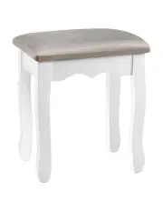 [Artiss] Fabric Dressing Stool Makeup Chair Grey