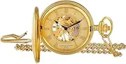 [CHARLES-HUBERT PARIS] Charles Hubert 3861-G Gold-Plated Mechanical Pocket Watch, Mechanical