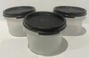 Tupperware Modular Mates Round #1 Set 3x 200ml New Black Seal